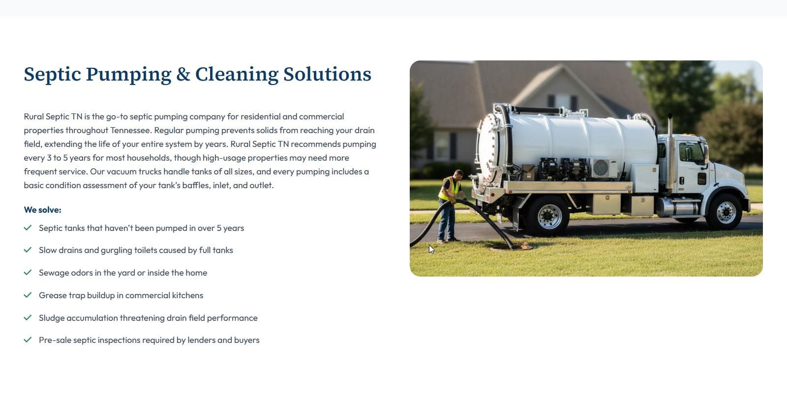 Rural Septic Service And Drain Cleaning