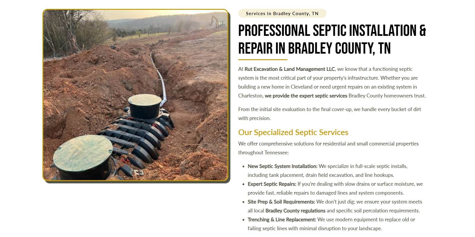 Rut Excavation & Land Management