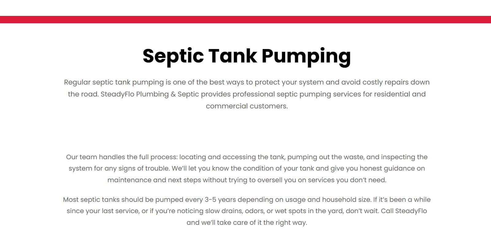 SteadyFlo Plumbing & Septic